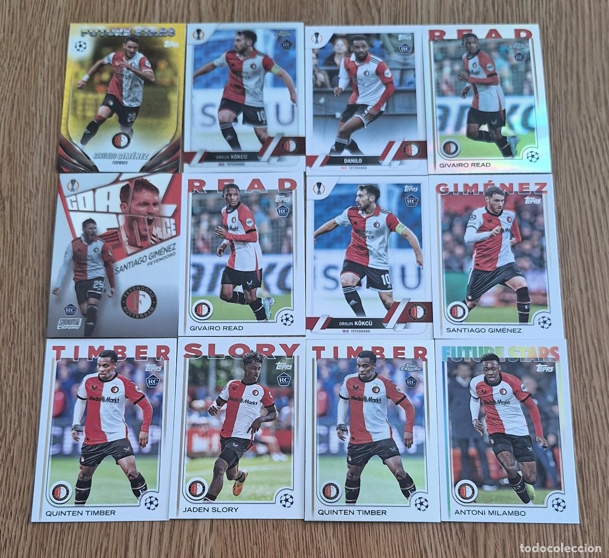 Cromos de f&uacute;tbol: Feyenoord Lot 16 cards Topps Panini Santiago Gimenez Timber Milambo Kokcu