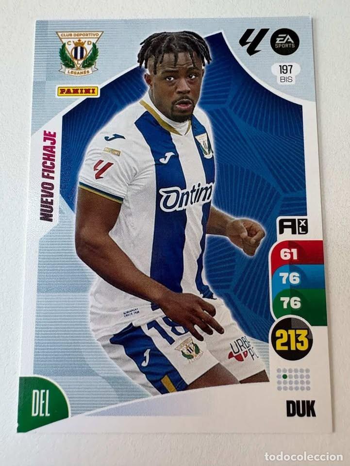 Cromos de f&uacute;tbol: Carta Duk Nuevo Fichaje Legan&eacute;s 197bis Adrenalyn 2024-25