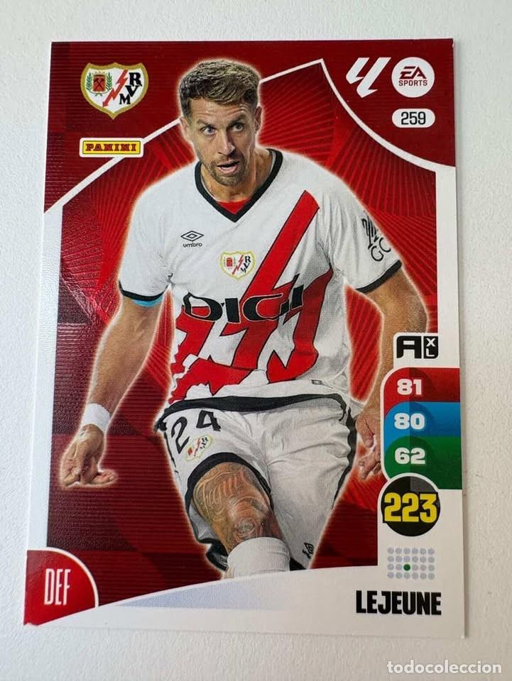 Cromos de f&uacute;tbol: Carta Lejeune Rayo Vallecano 259 Adrenalyn 2024-25