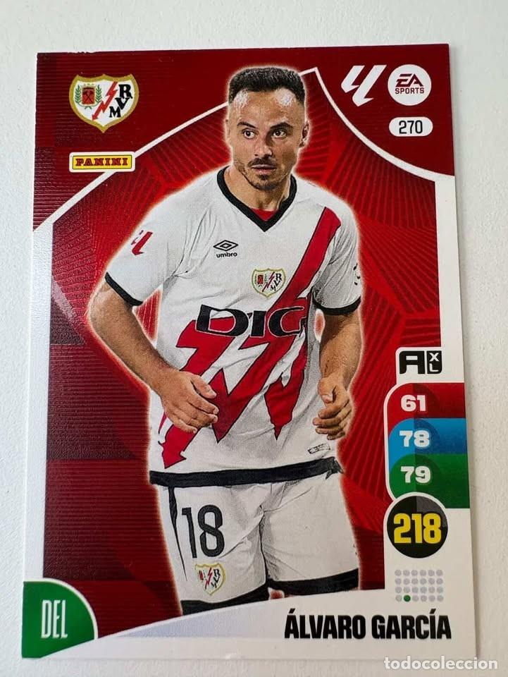 Cromos de f&uacute;tbol: Carta &Aacute;lvaro Garc&iacute;a Rayo Vallecano 270 Adrenalyn 2024-25