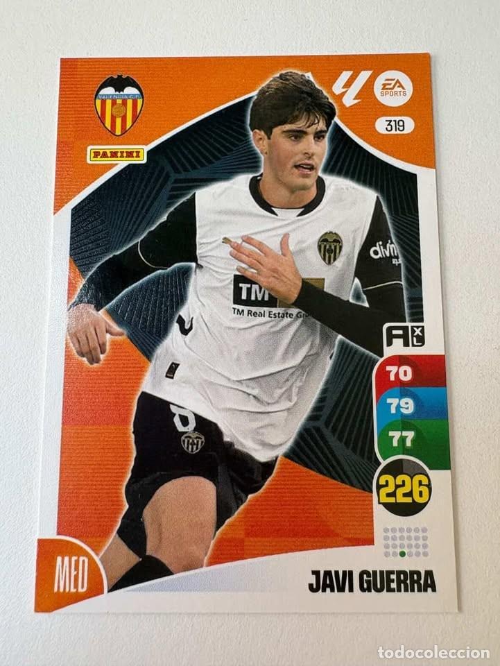 Cromos de f&uacute;tbol: Carta Javi Guerra Valencia 319 Adrenalyn 2024-25
