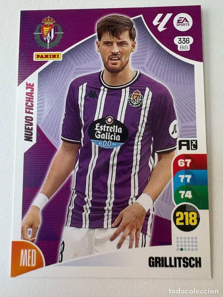 Cromos de f&uacute;tbol: Carta Grillitsch Nuevo Fichaje Valladolid 336bis Adrenalyn 2024-25