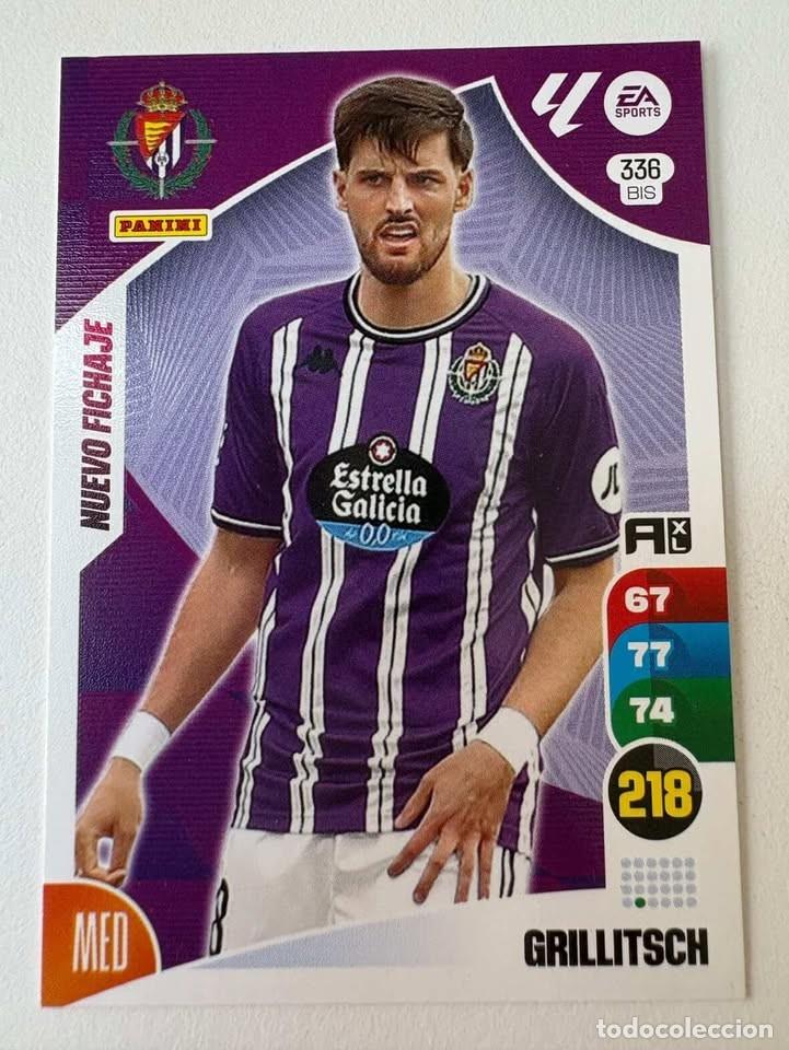 Cromos de f&uacute;tbol: Carta Grillitsch Nuevo Fichaje Valladolid 336bis Adrenalyn 2024-25