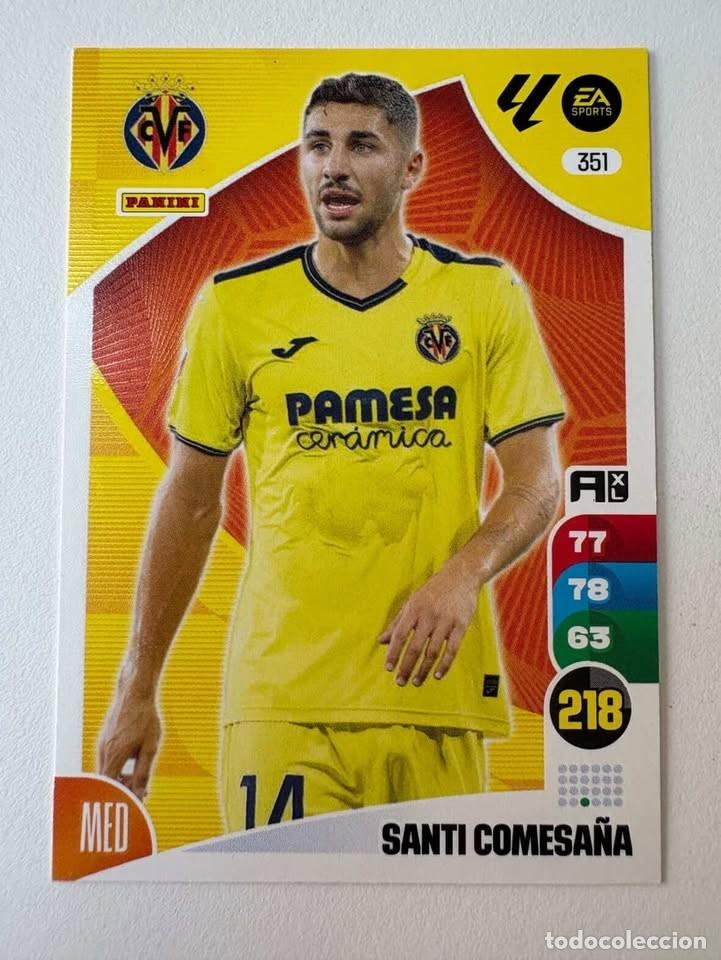 Cromos de f&uacute;tbol: Carta Santi Comese&ntilde;a Villareal 351 Adrenalyn 2024-25