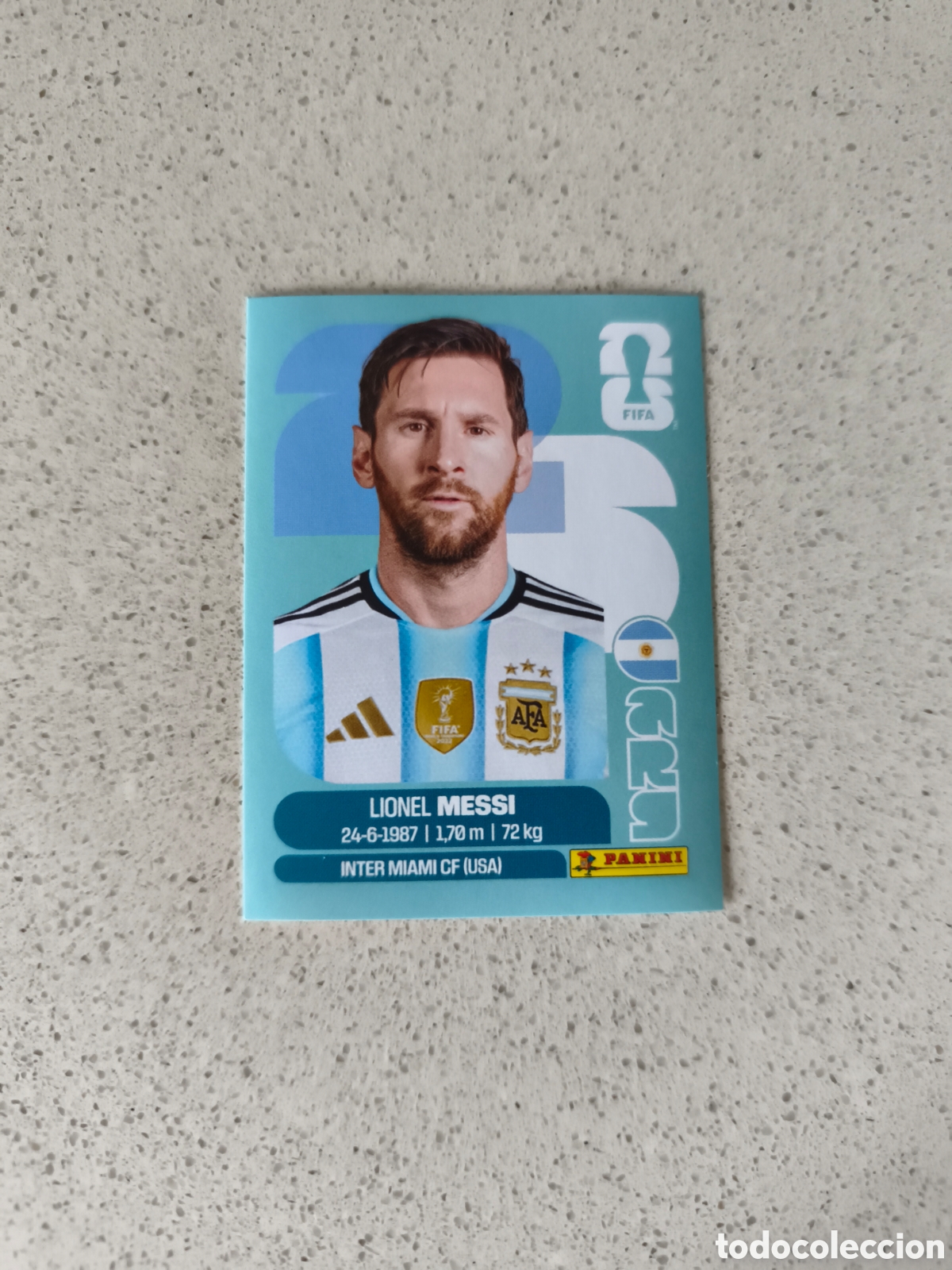 Cromos de f&uacute;tbol: CROMO N&Uacute;MERO 17 MESSI ARGENTINA. MUNDIAL 2026. PANINI.