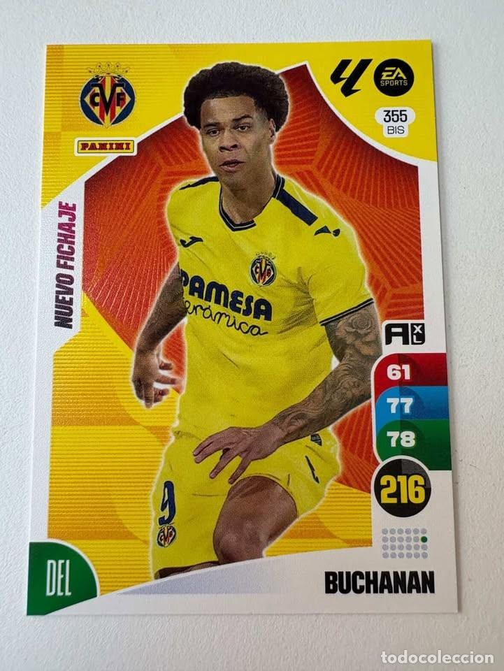 Cromos de f&uacute;tbol: Carta Buchanan Nuevo Fichaje Villareal 355bis Adrenalyn 2024-25