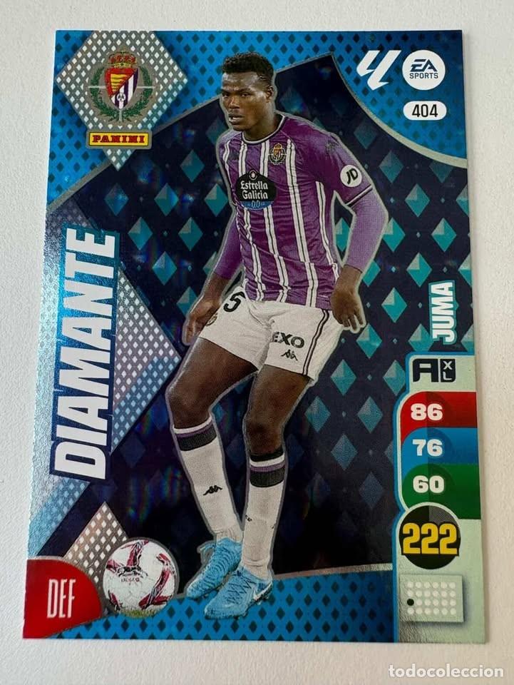Cromos de f&uacute;tbol: Carta Juma Valladolid Diamante 404 Adrenalyn 2024-25
