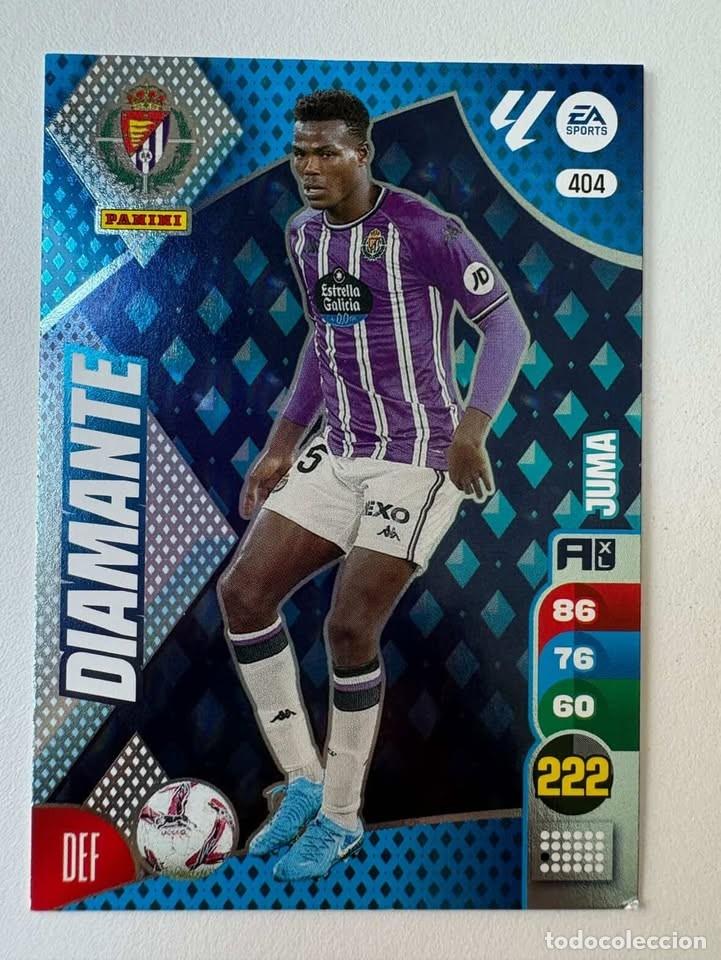 Cromos de f&uacute;tbol: Carta Juma Valladolid Diamante 404 Adrenalyn 2024-25