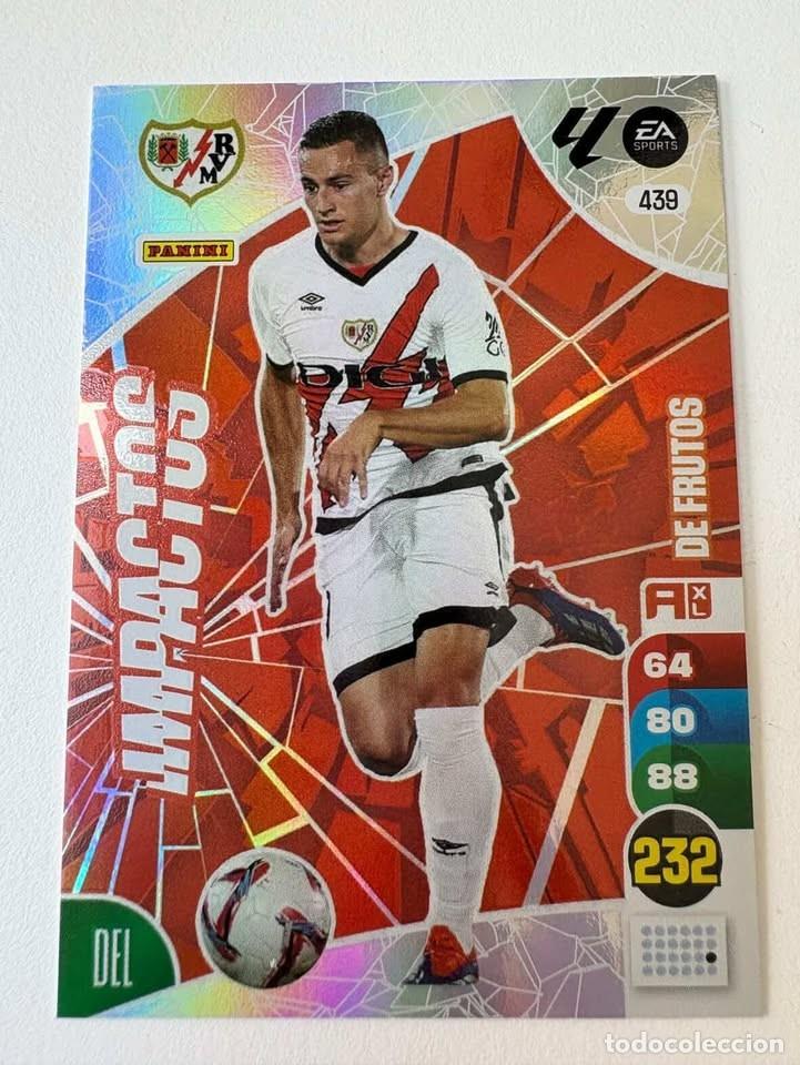 Cromos de f&uacute;tbol: Carta De Frutos Rayo Vallecano Impactos 439 Adrenalyn 2024-25