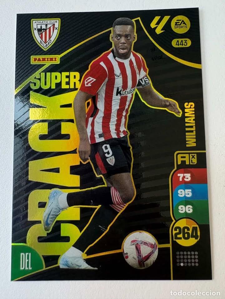 Cromos de f&uacute;tbol: Carta Williams Athletic Club de Bilbao Super Crack 443 Adrenalyn 2024-25
