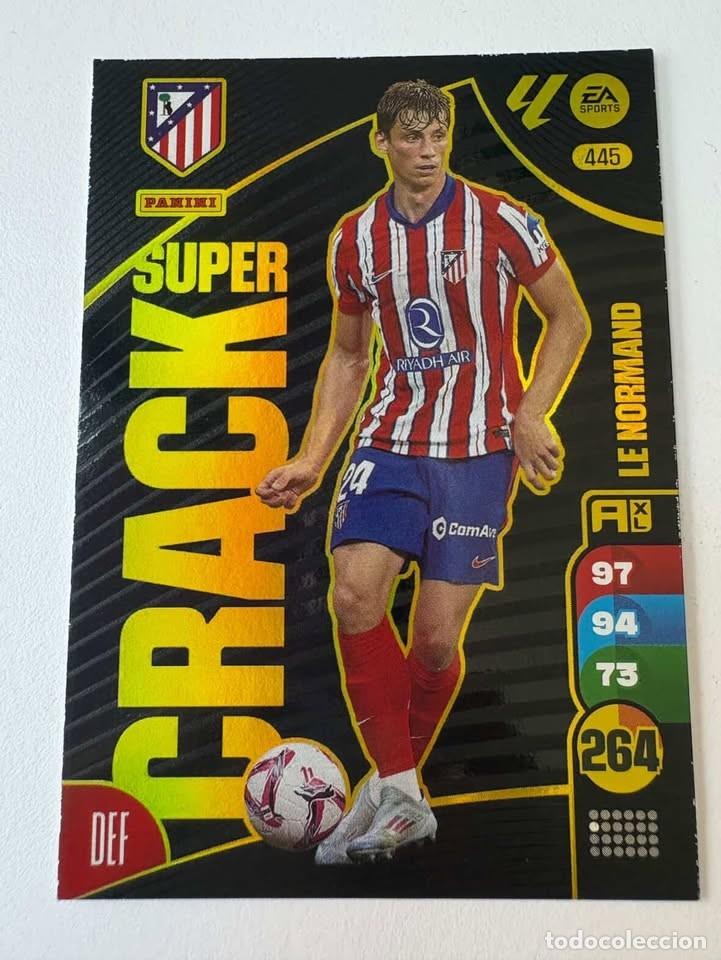Cromos de f&uacute;tbol: Carta Le Normand Atl&eacute;tico de Madrid Super Crack 445 Adrenalyn 2024-25
