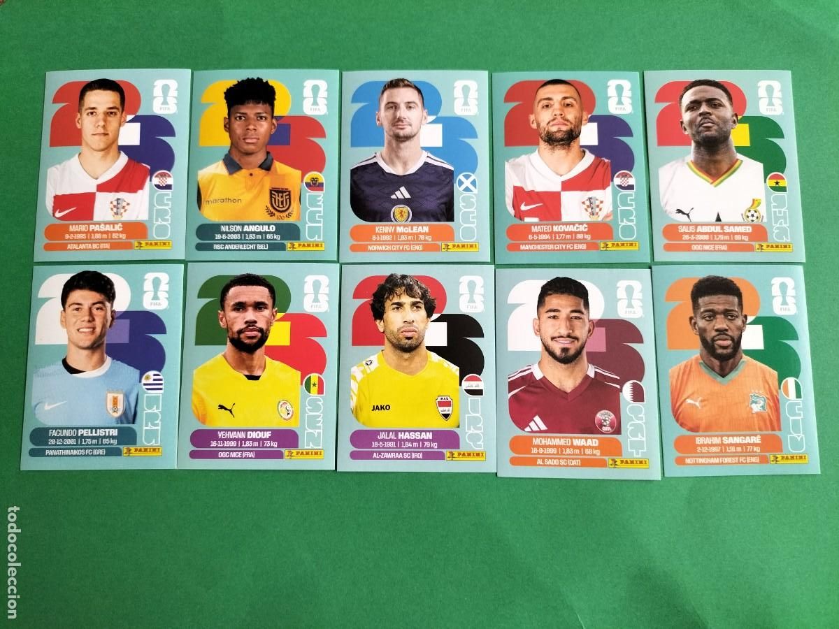 Cartes &agrave; collectionner de Football: (PANINI)FIFA WORLD CUP 2026) LOTE DE 10 CROMOS ORIGINALES SIN PEGAR