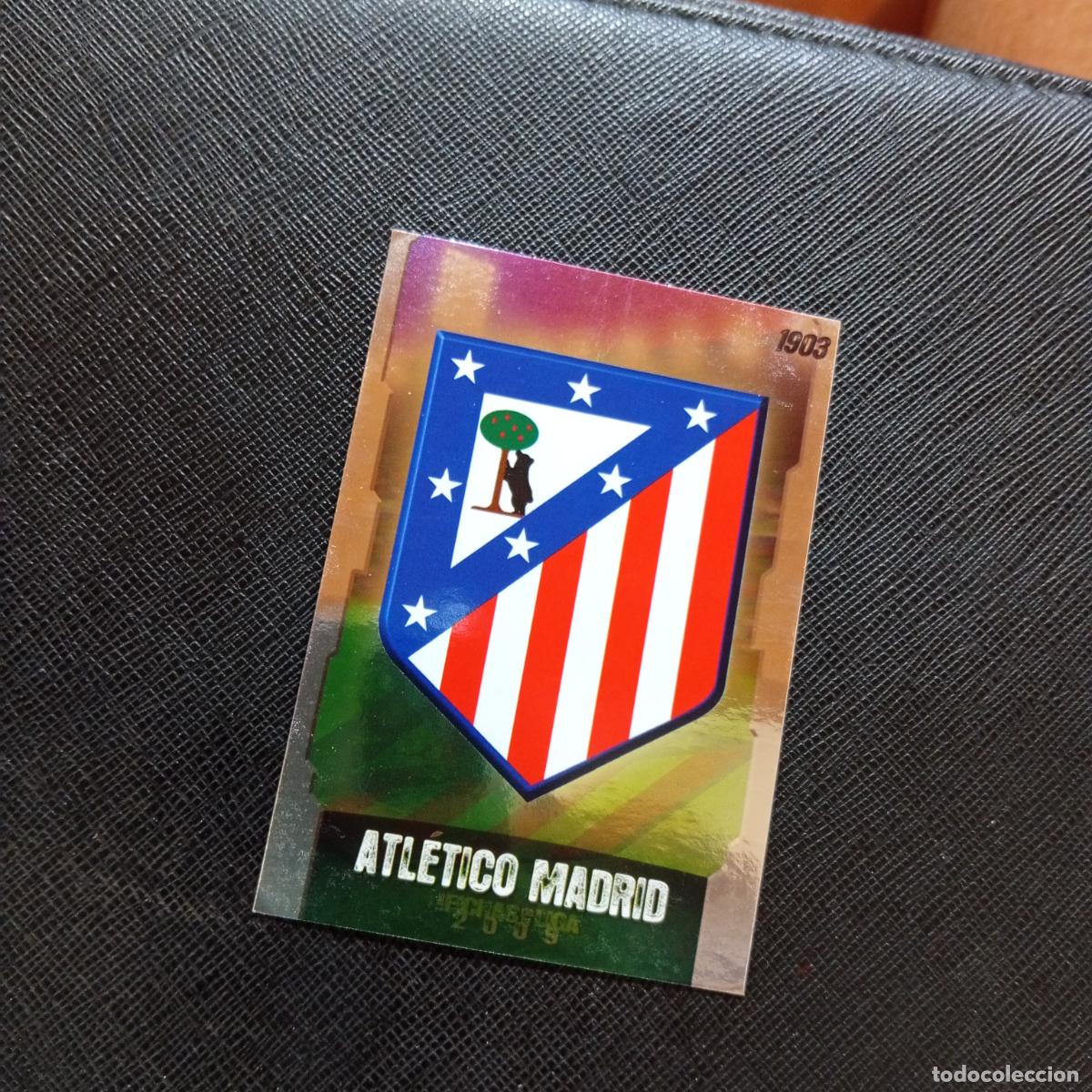 Cromos de f&uacute;tbol: 82 ESCUDO AT MADRID MUNDICROMO QUIZ GAME 2008 2009 FUTBOL 08 09 - A211 PG43 PUNTAS RECTAS