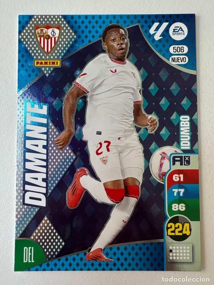 Cromos de f&uacute;tbol: Carta Idumbo Nuevo Diamante Sevilla 506 Adrenalyn 2024-25