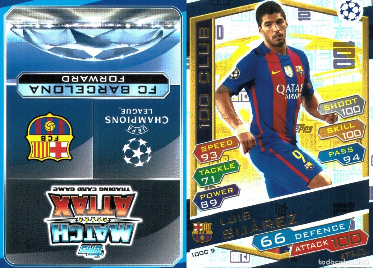 Cromos de f&uacute;tbol: Cromo Luis Su&aacute;rez F.C. Barcelona Topps Match Attax UCL 2016-2017