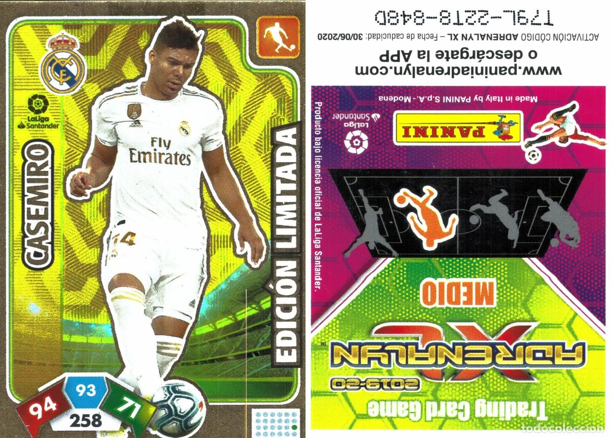 Cromos de f&uacute;tbol: Cromo Casemiro Real Madrid C.F. Panini Adrenalyn XL Liga 2019-2020