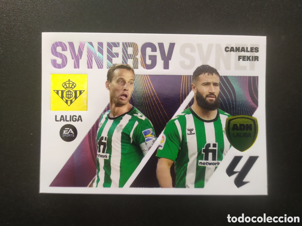 Cromos de f&uacute;tbol: Liga este 2023 2024 23 24 panini synergy ADN Canales Fekir n&deg; 7 Real Betis