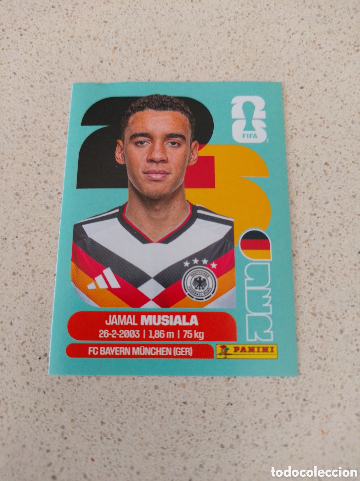 Cromos de f&uacute;tbol: CROMO NUMERO 15 MUSIALA ALEMANIA. MUNDIAL 2026. PANINI.