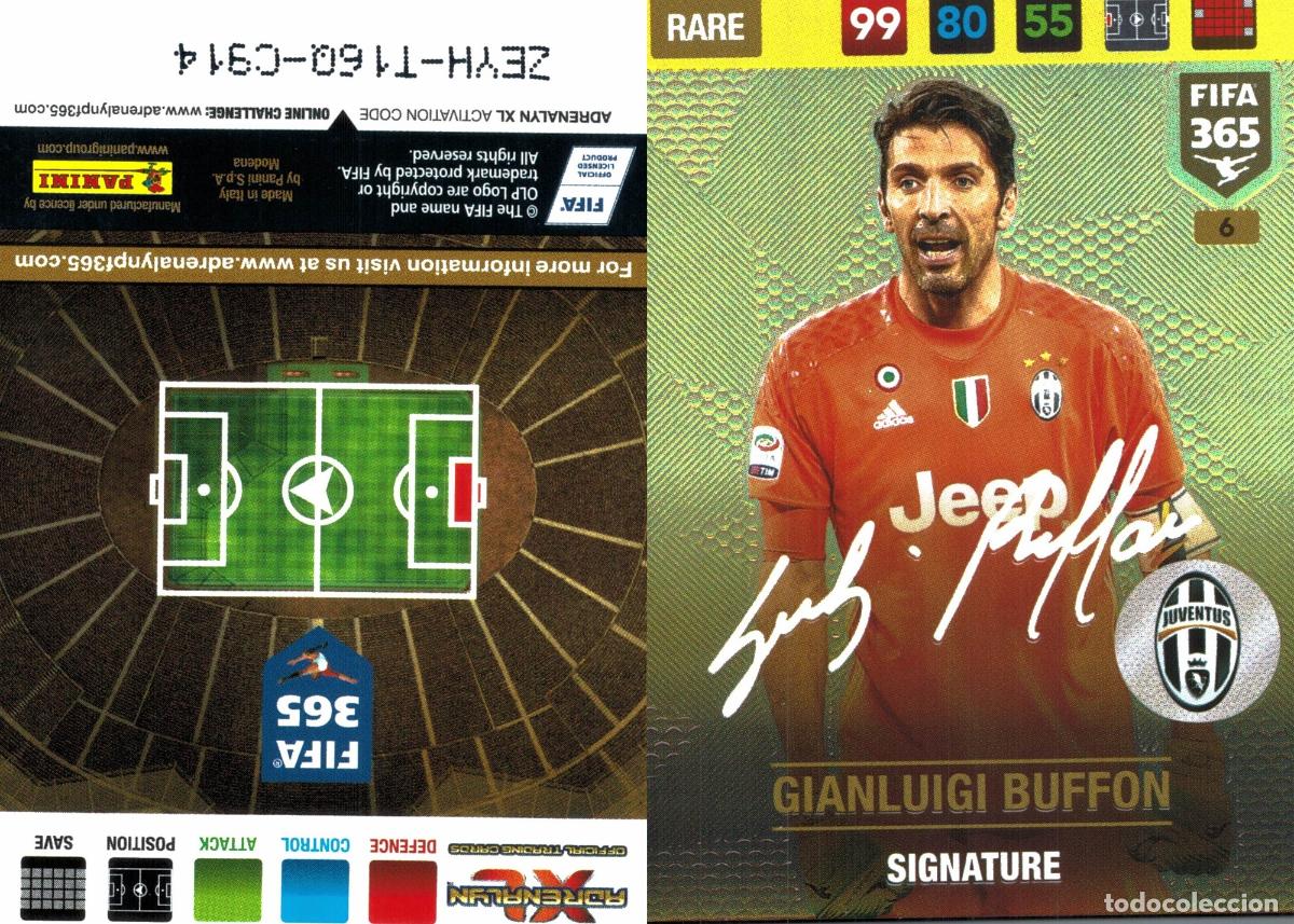 Cromos de f&uacute;tbol: Cromo Gianluigi Buffon Juventus F.C. Panini Adrenalyn XL FIFA 365 2016-2017