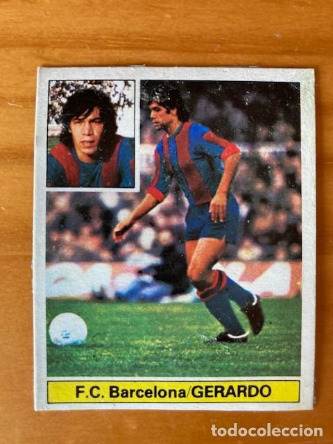 Fu&szlig;ball-Sticker: GERARDO FC BARCELONA FICHAJE N&ordm; 2 81-82 ESTE RECUPERADO PINTADO DIFICIL
