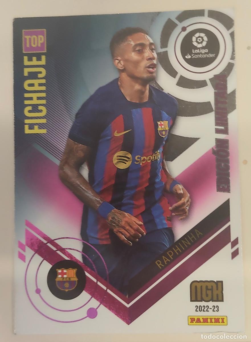 Cromos de f&uacute;tbol: Megacracks 2022/23 - Panini - Raphinha - Barcelona - Edici&oacute;n limitada - top fichaje