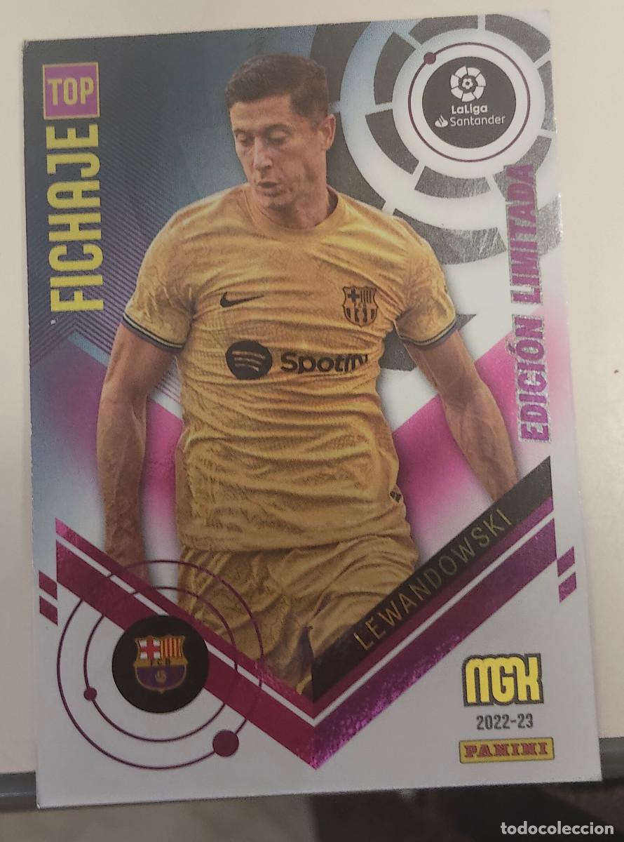 Cromos de f&uacute;tbol: LEWANDOWSKI TOP - FC BARCELONA EDICION LIMITADA MGK 2022 2023 MEGACRACKS 22 23 PANINI LALIGA
