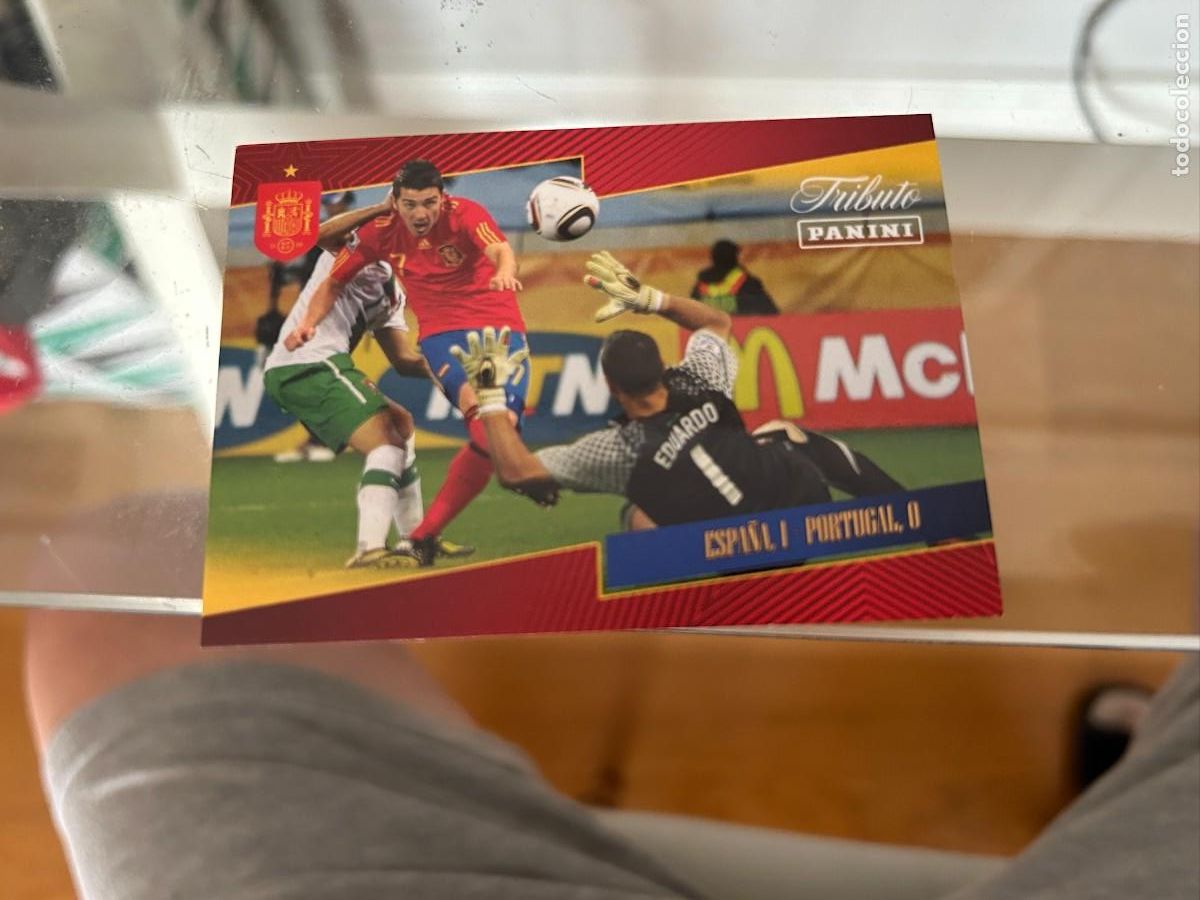 Cromos de f&uacute;tbol: ESPA&Ntilde;A 1 PORTUGAL 0 TRIBUTO A LA SELECCION NUEVO 2019 VILLA MARCA
