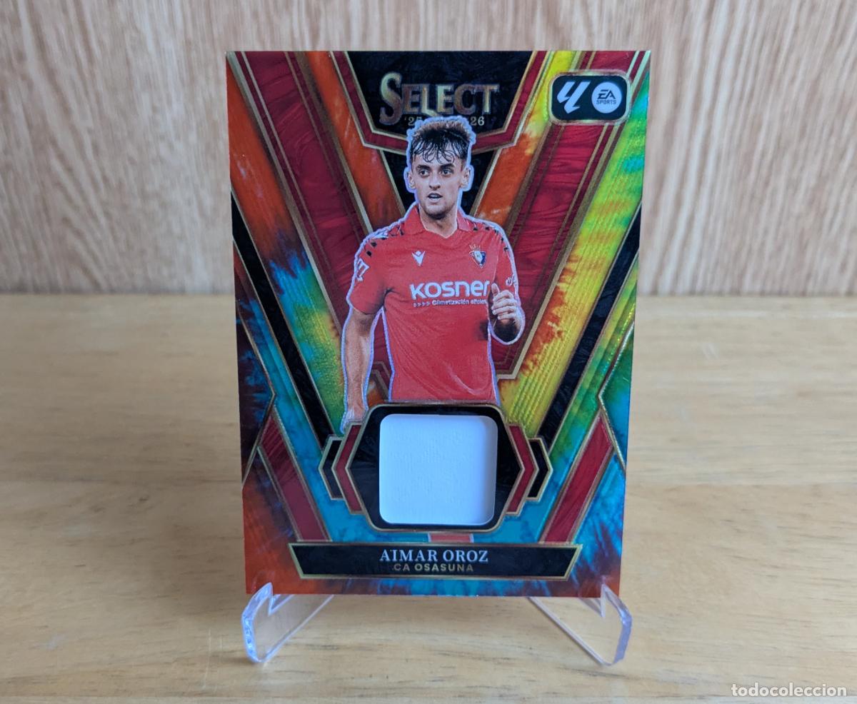 Fu&szlig;ball-Sticker: PANINI SELECT 2025-2026 - AIMAR OROZ - PARCHE NUMERADO 16/25 - OSASUNA - TIE-DYE PRIZM SW-AO