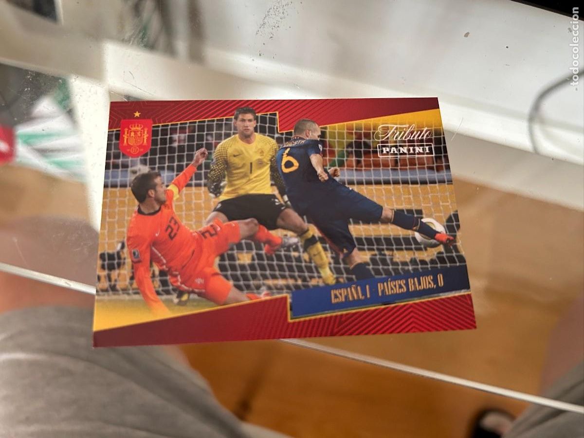 Cromos de f&uacute;tbol: MUNDIAL 2010 GOL DE INIESTA CAMPEONES DEL MUNDO ESPA&Ntilde;A 1 PAISES BAJOS 0 NUEVA