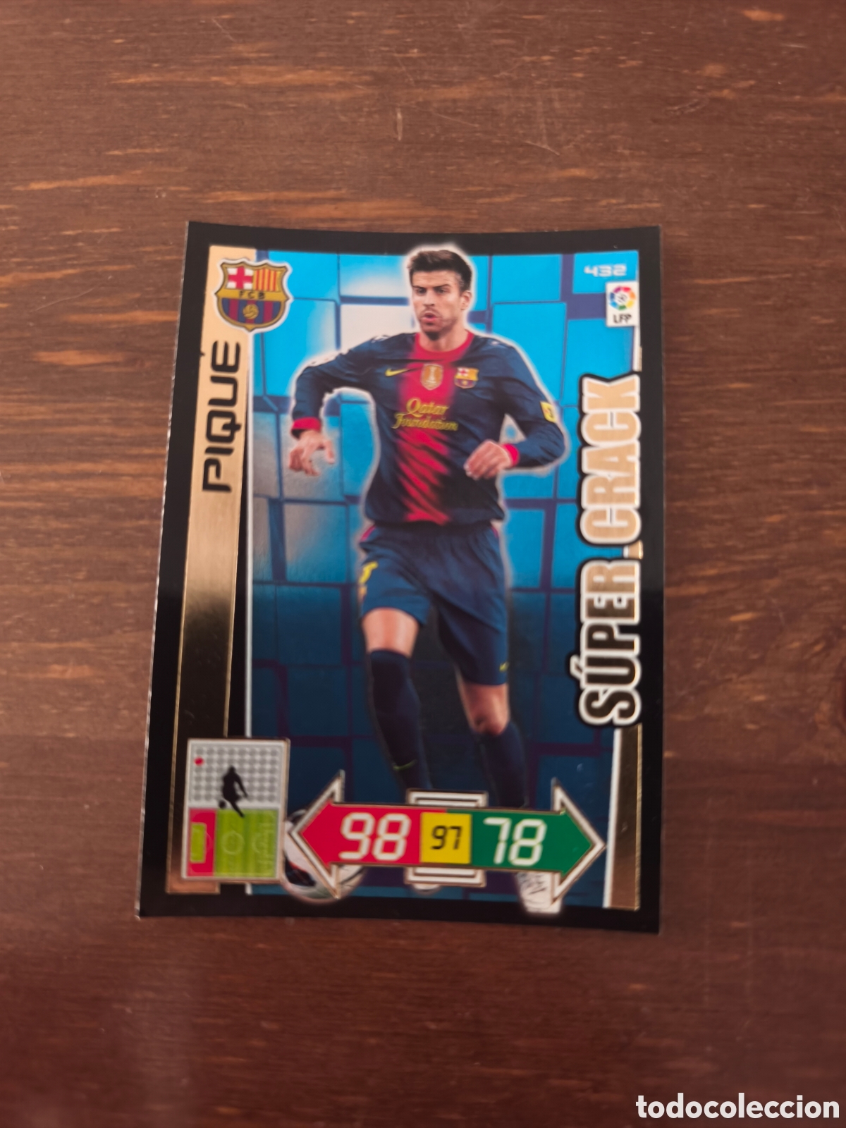 Cromos de f&uacute;tbol: Pique s&uacute;per crack adrenalyn 12/13