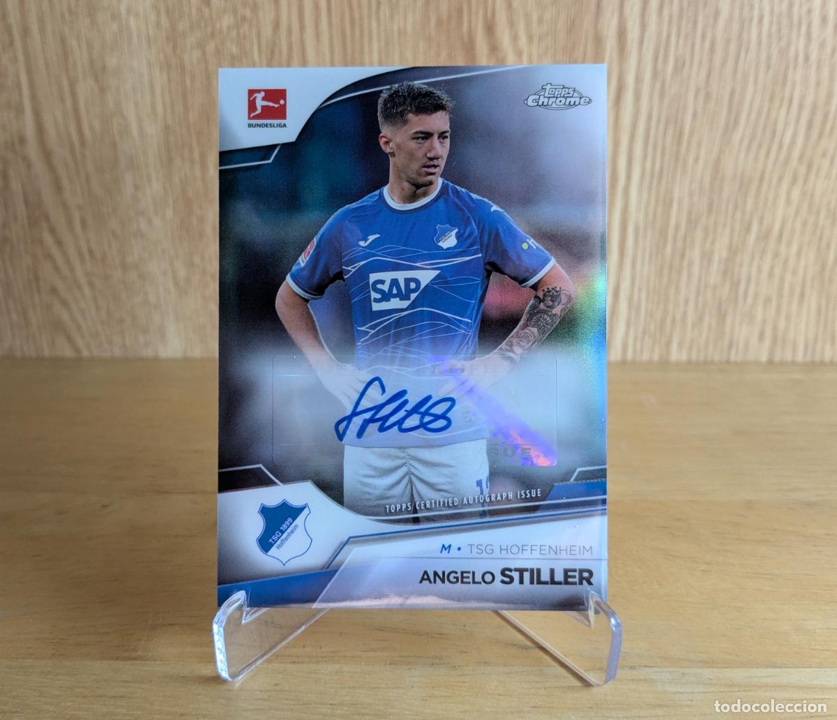 Fu&szlig;ball-Sticker: ANGELO STILLER - AUTOGRAFO ORIGINAL - HOFFENHEIM - TOPPS CHROME BUNDESLIGA 2022-2023
