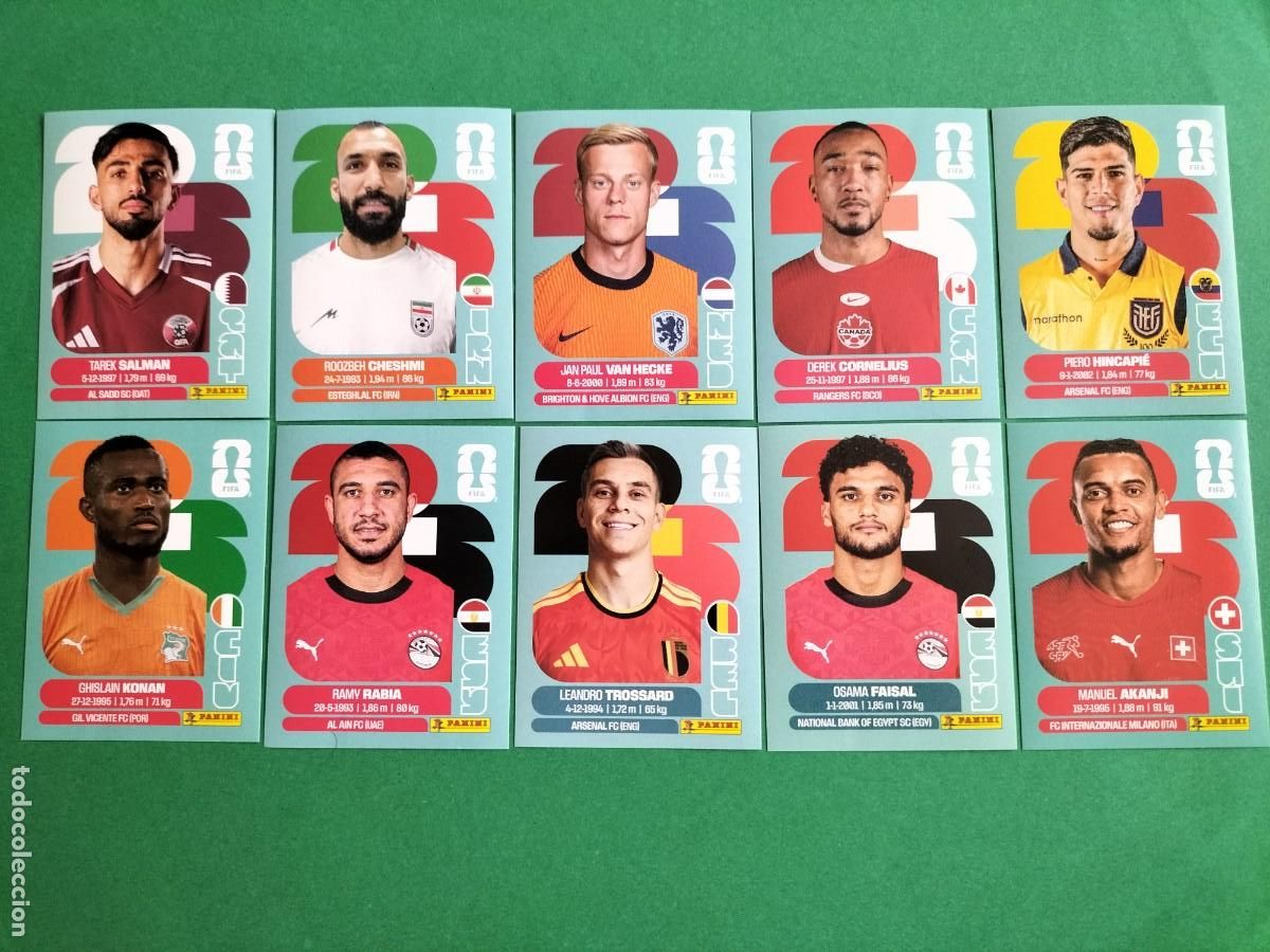 Fu&szlig;ball-Sticker: (PANINI)FIFA WORLD CUP 2026) LOTE DE 10 CROMOS ORIGINALES SIN PEGAR