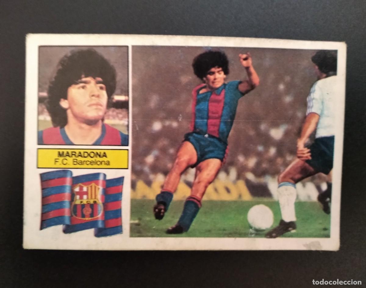 Fu&szlig;ball-Sticker: MARADONA &rdquo;LIGA ESTE 82-83&rdquo; (despegado)