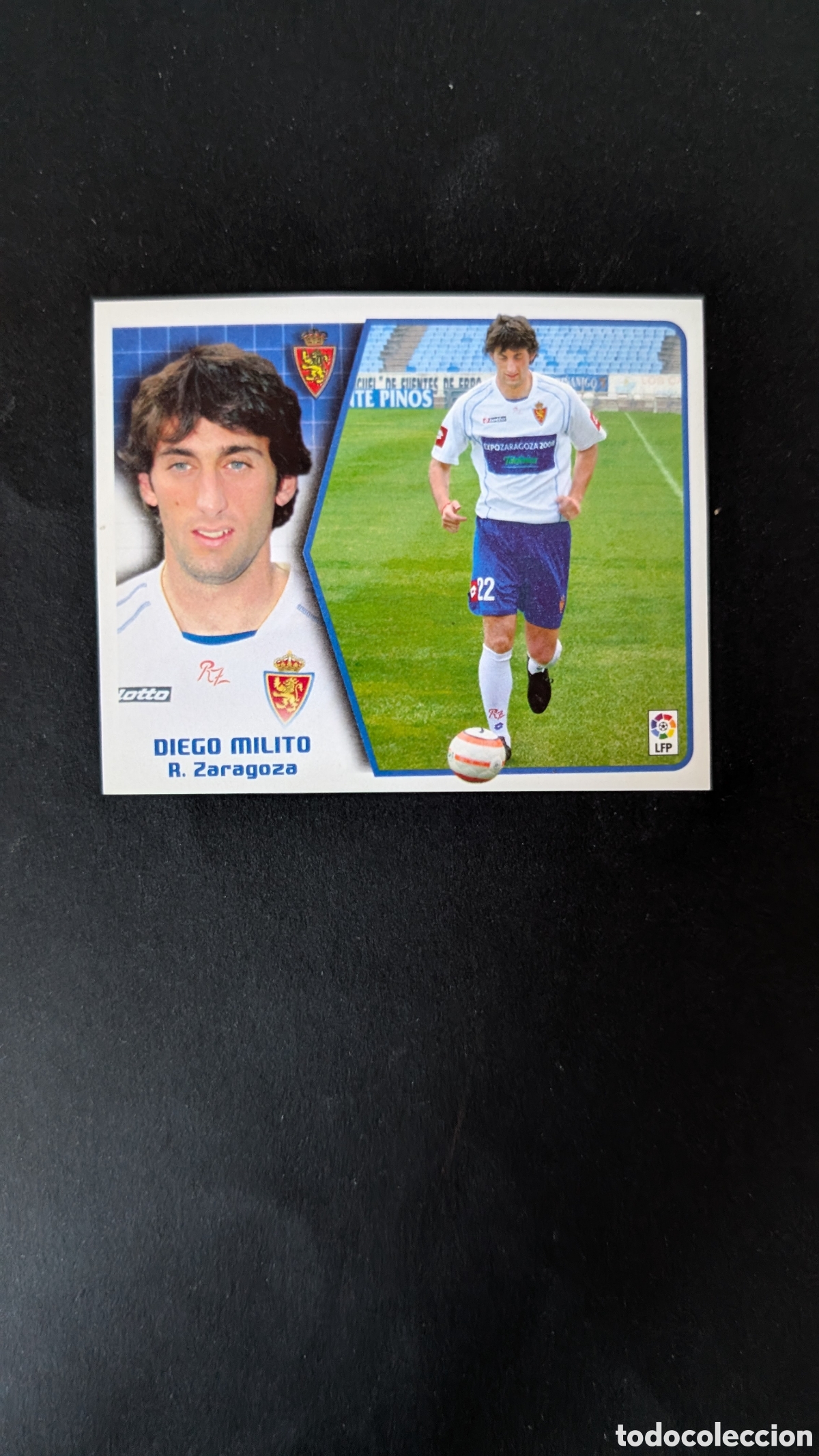 Cromos de f&uacute;tbol: DIEGO MILITO ZARAGOZA FICHAJE 46 LIGA ESTE 2005/06 05 06 NUNCA PEGADO SIN PEGAR
