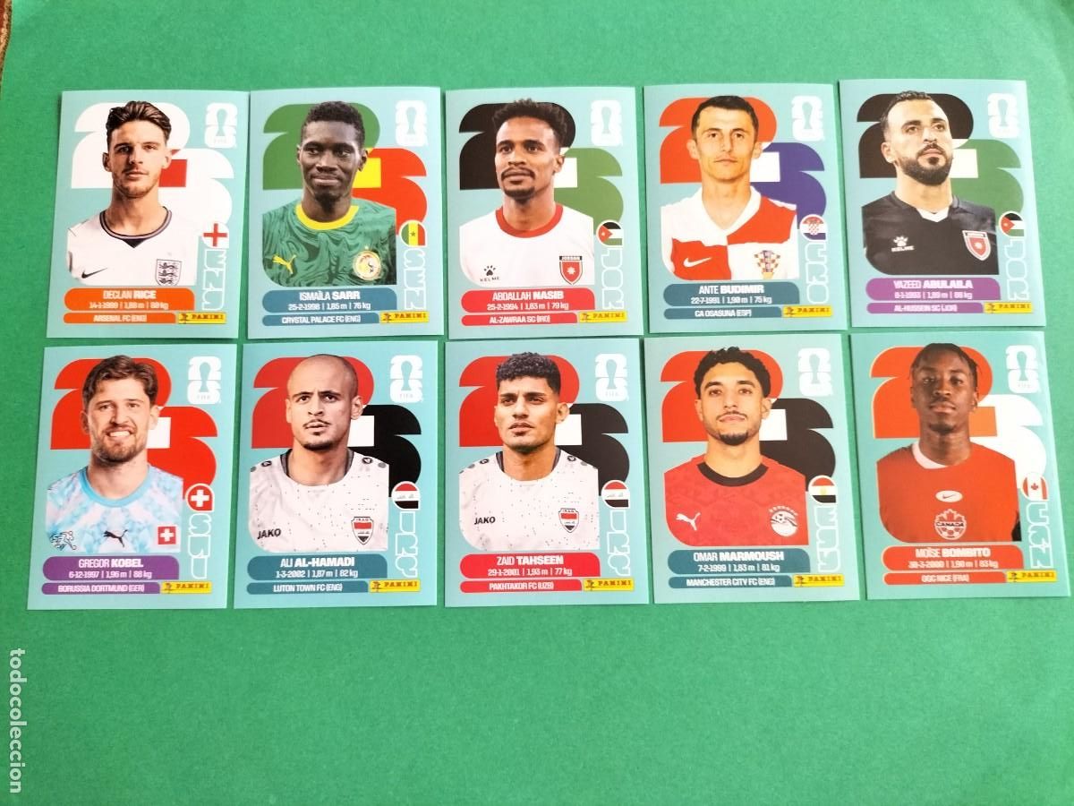 Fu&szlig;ball-Sticker: (PANINI)FIFA WORLD CUP 2026) LOTE DE 10 CROMOS ORIGINALES SIN PEGAR