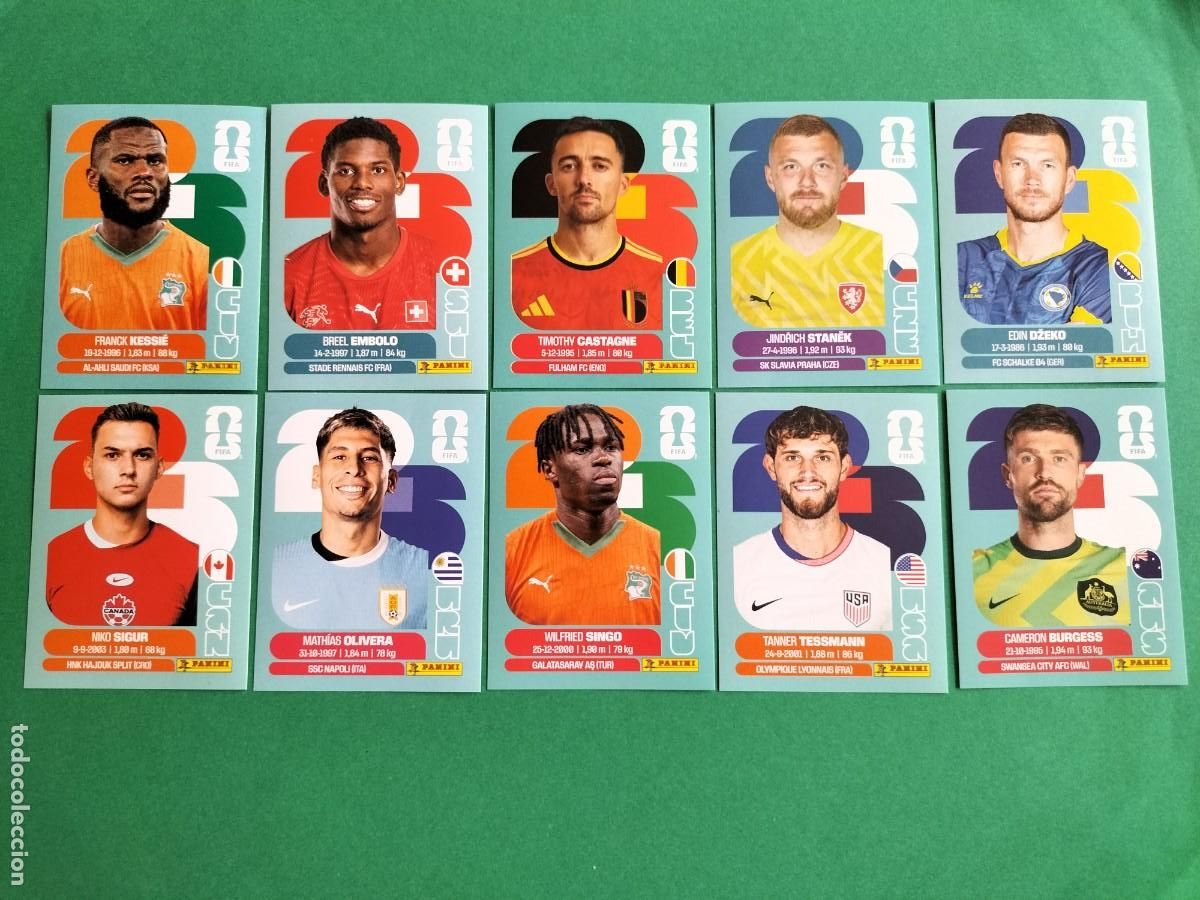 Fu&szlig;ball-Sticker: (PANINI)FIFA WORLD CUP 2026) LOTE DE 10 CROMOS ORIGINALES SIN PEGAR