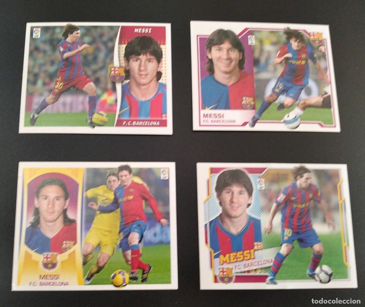 Fu&szlig;ball-Sticker: 4 Cromos Messi, Liga Este.