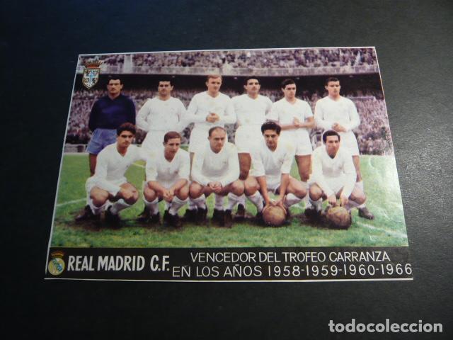 Football Stickers: REAL MADRID C. F. VENCEDOR TROFEO CARRANZA DI STEFANO L&Aacute;MINA 13 X 17 CM