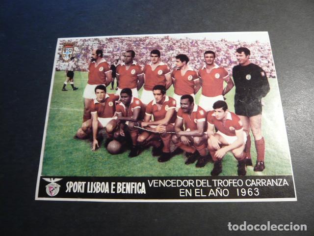 Fu&szlig;ball-Sticker: SPORT LISBO A BENFICA. VENCEDOR TROFEO CARRANZA L&Aacute;MINA 13 X 17 CM