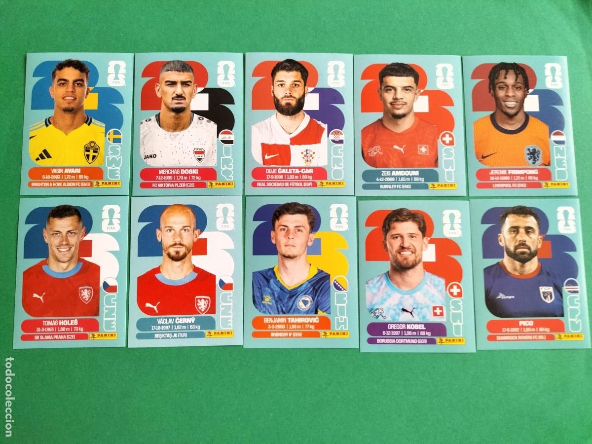 Figurine di Calcio: (PANINI)FIFA WORLD CUP 2026) LOTE DE 10 CROMOS ORIGINALES SIN PEGAR