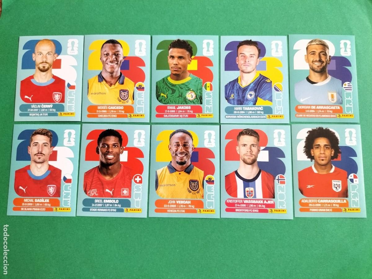 Cromos de f&uacute;tbol: (PANINI)FIFA WORLD CUP 2026) LOTE DE 10 CROMOS ORIGINALES SIN PEGAR