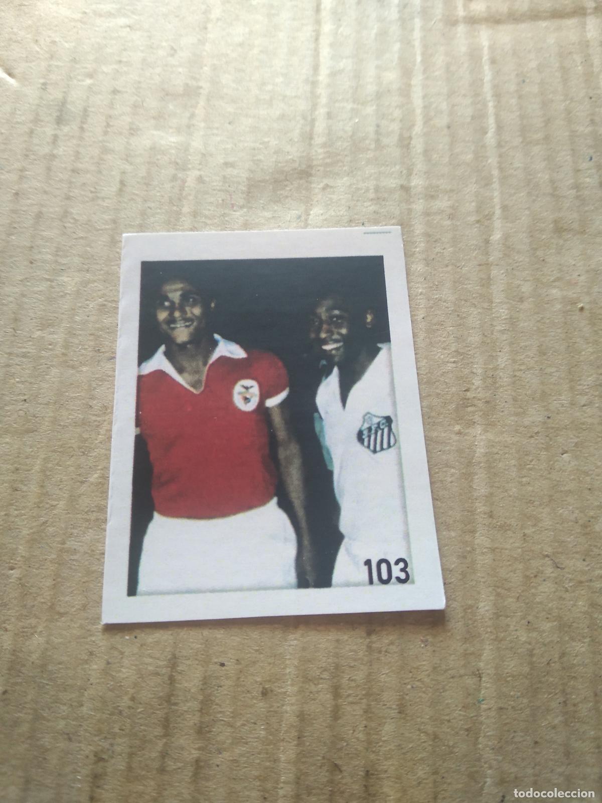 Cromos de f&uacute;tbol: 103 EUSEBIO PELE BRASIL CROMO FUTBOL ALBUM DE FIGURINHAS DO REI PELE O MELHOR JOGADOR CAPITAO GANCHO