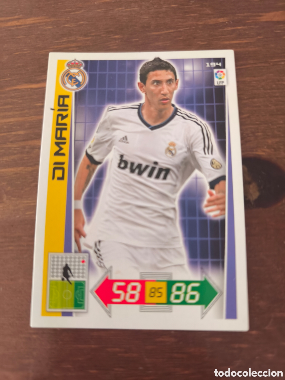 Football Stickers: Di Mar&iacute;a adrenalyn 12/13