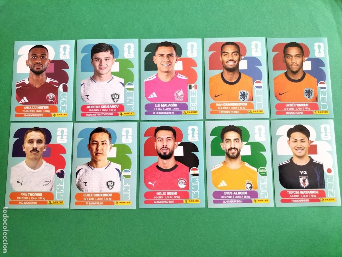 Figurine di Calcio: (PANINI)FIFA WORLD CUP 2026) LOTE DE 10 CROMOS ORIGINALES SIN PEGAR