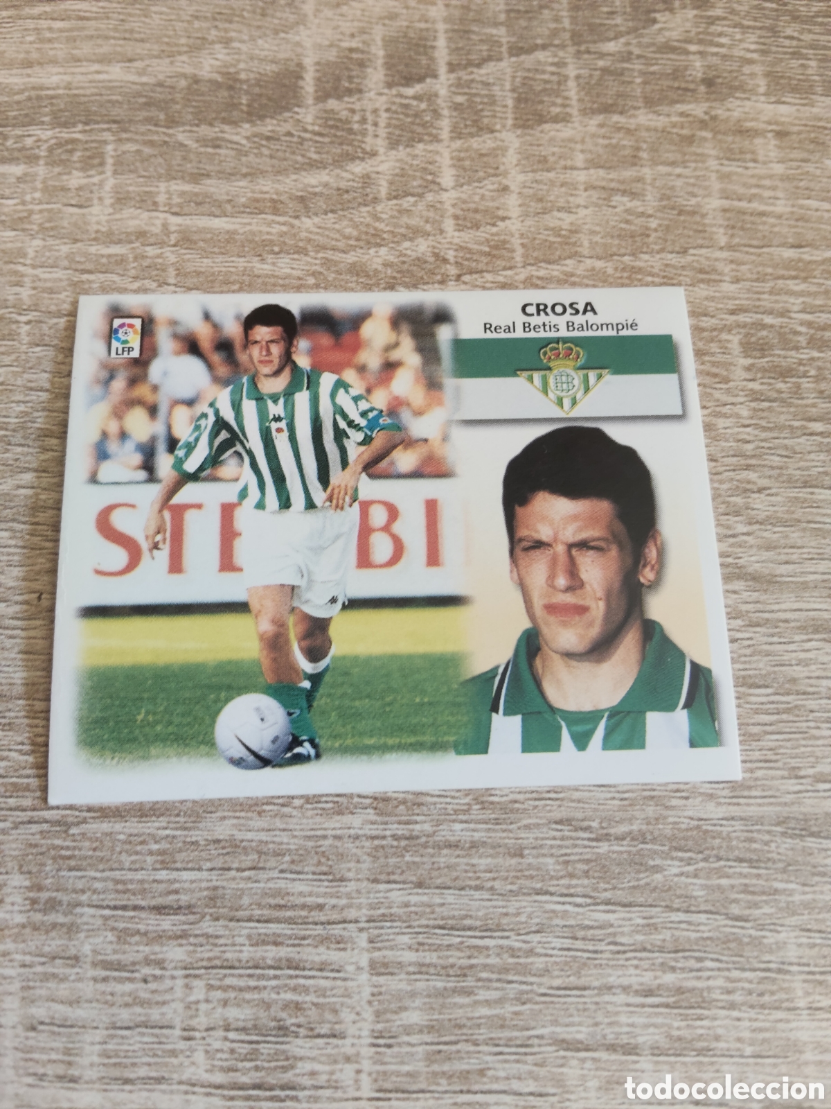 Cromos de f&uacute;tbol: Crosa coloca Real Betis liga 1999 2000 99 00 ediciones este nuevo