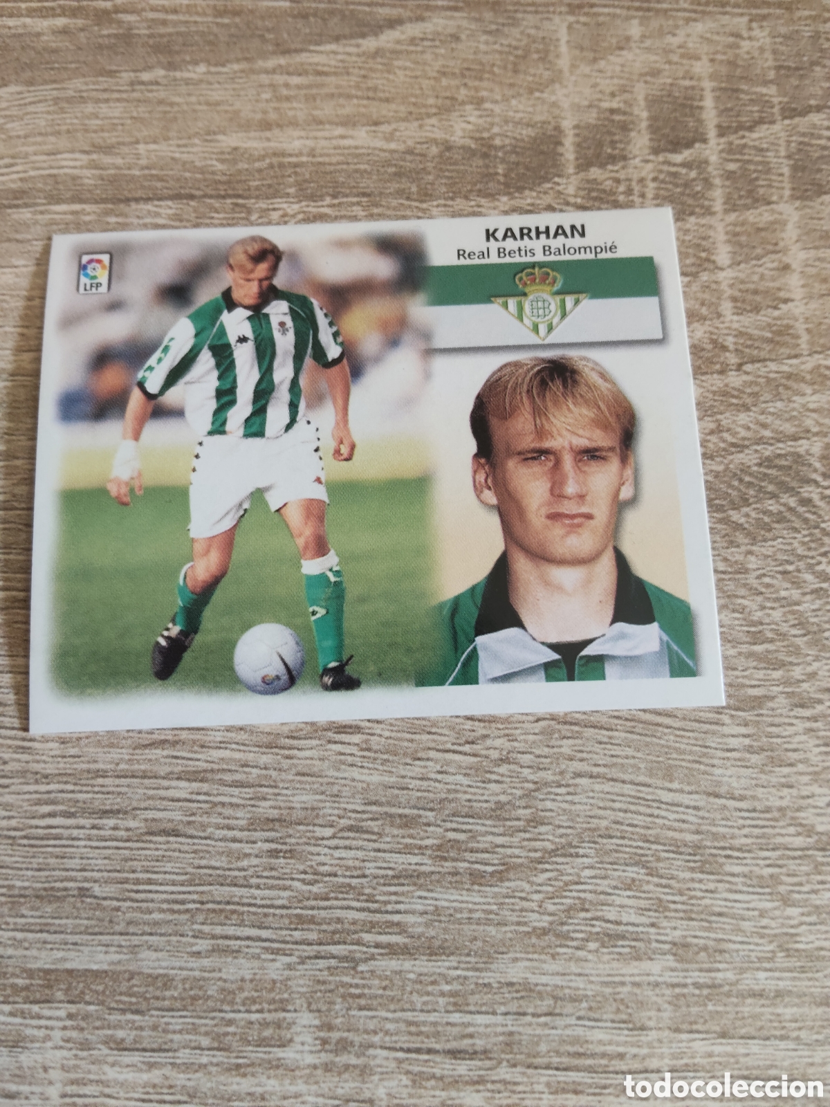 Cromos de f&uacute;tbol: Karhan coloca Real Betis liga 1999 2000 99 00 ediciones este nuevo
