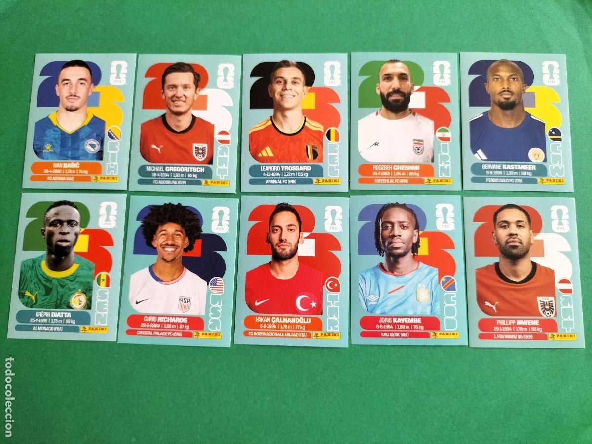 Figurine di Calcio: (PANINI)FIFA WORLD CUP 2026) LOTE DE 10 CROMOS ORIGINALES SIN PEGAR