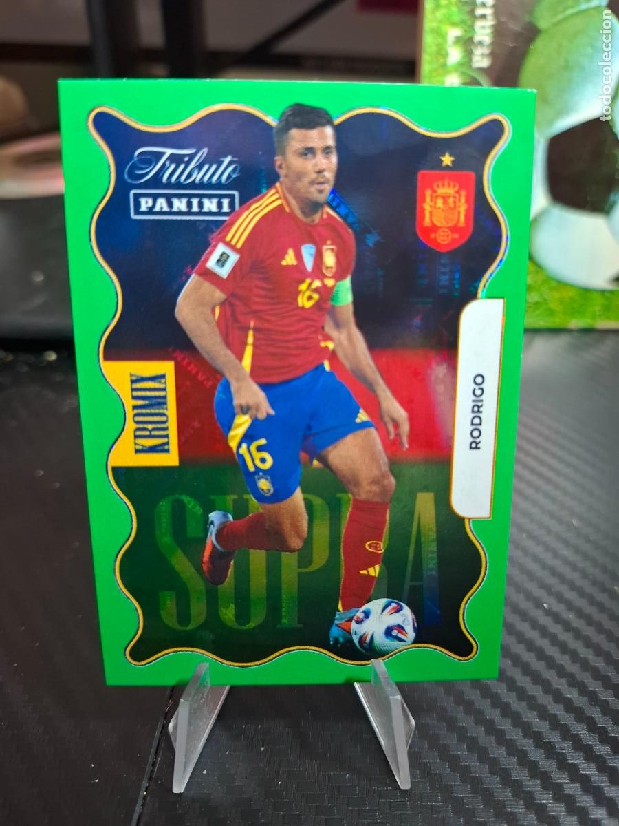 Cromos de f&uacute;tbol: KROMIX VERDE GREEN RODRIGO SELECCI&Oacute;N ESPA&Ntilde;OLA 2010 2026 PANINI TRIBUTO KV76
