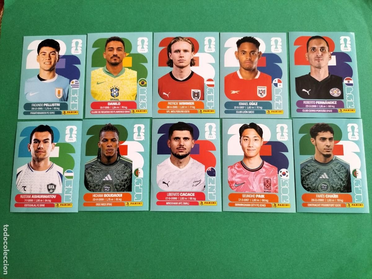 Figurine di Calcio: (PANINI)FIFA WORLD CUP 2026) LOTE DE 10 CROMOS ORIGINALES SIN PEGAR