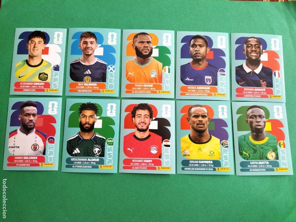 Figurine di Calcio: (PANINI)FIFA WORLD CUP 2026) LOTE DE 10 CROMOS ORIGINALES SIN PEGAR